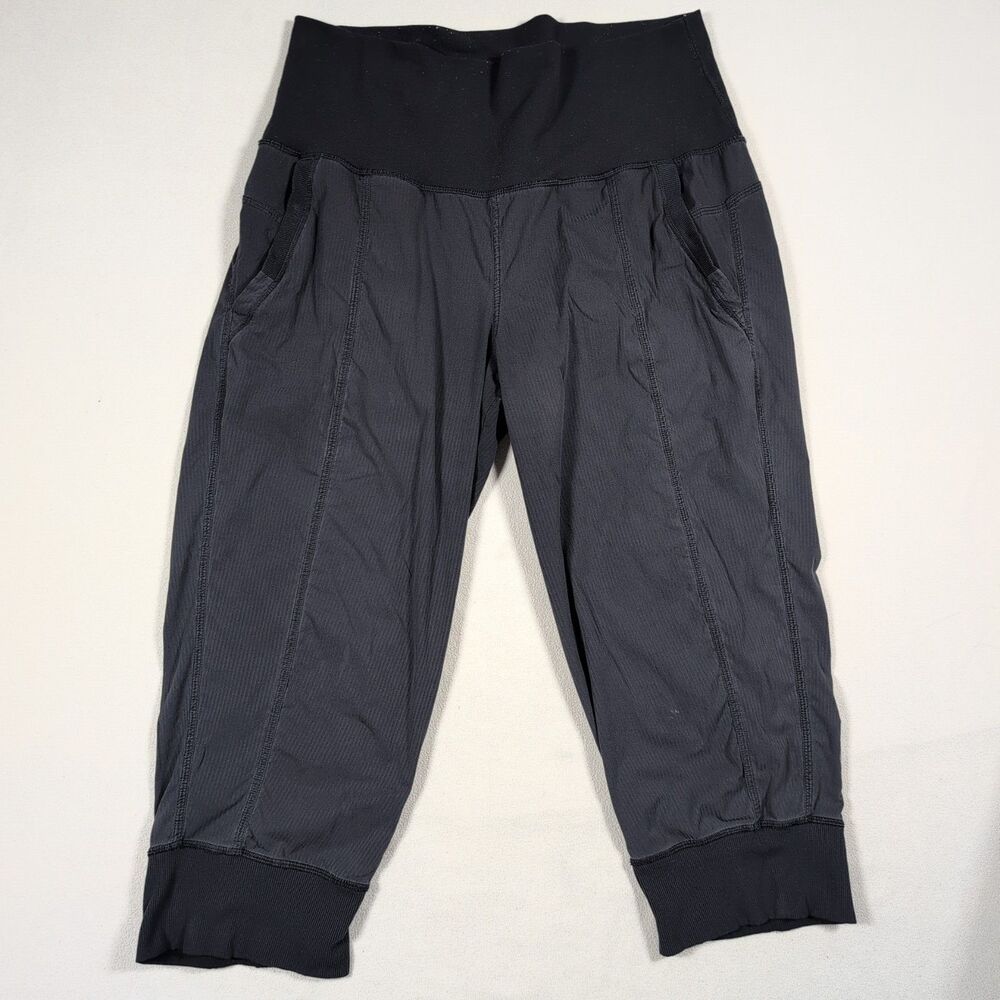 Lululemon Studio In Flux Crop Jogger Pants Women's Size 12 Black Activewear Yoga